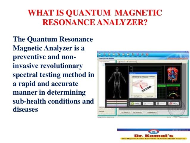 quantum resonance magnetic analyser machine