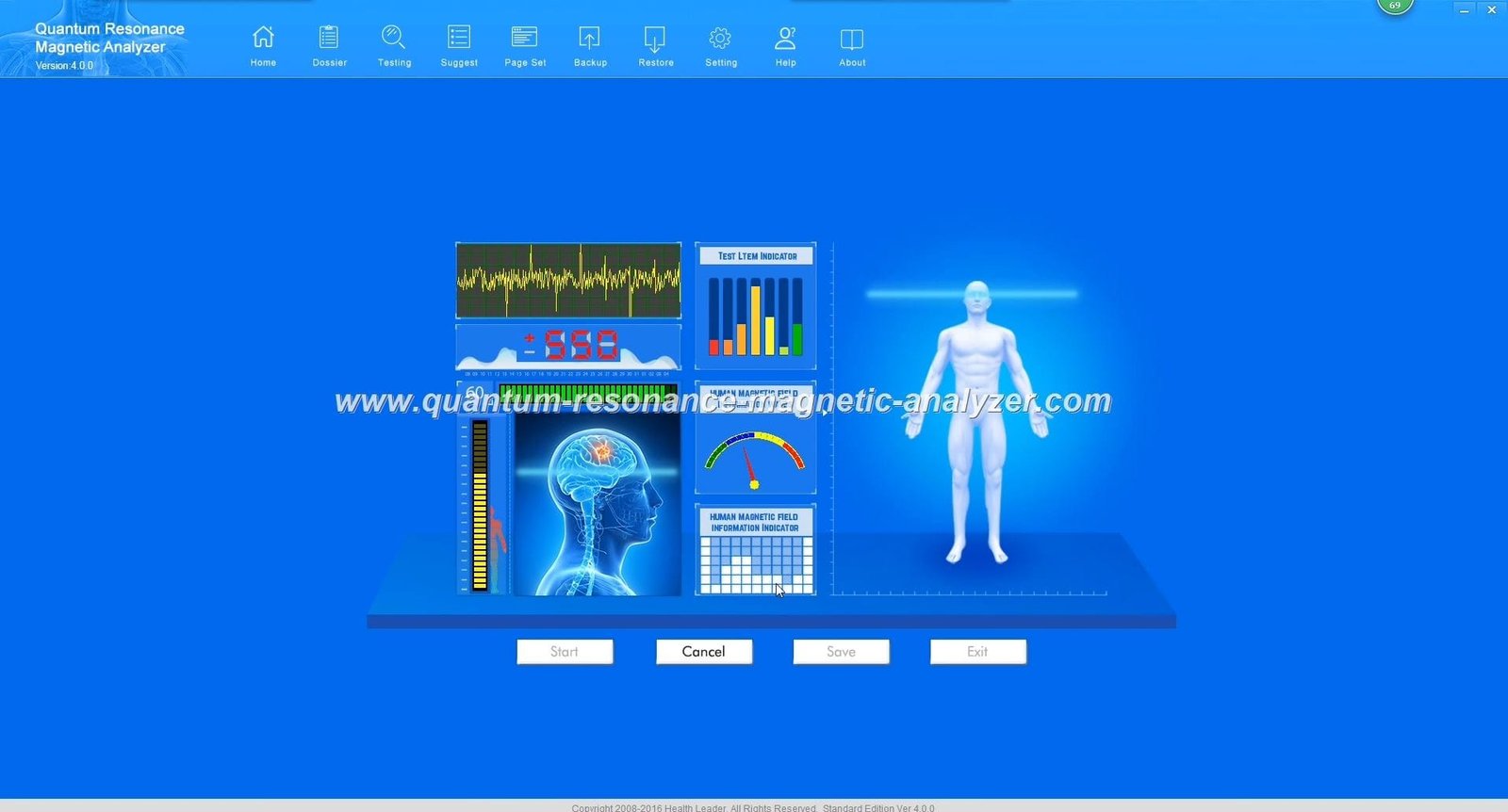 Quantum Magnetic Resonance Health Body Analyzer 21