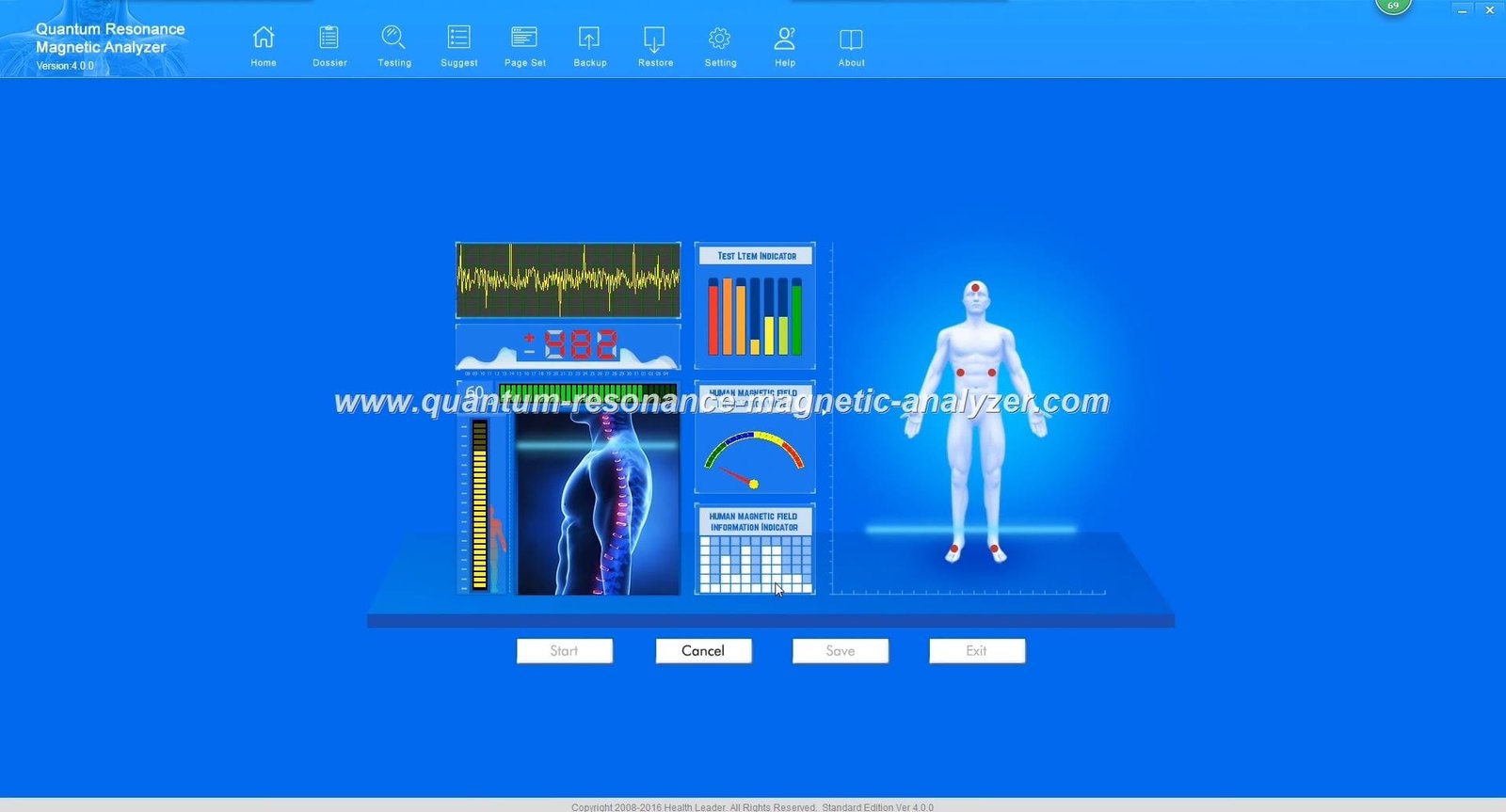 Quantum Magnetic Resonance Health Body Analyzer 22