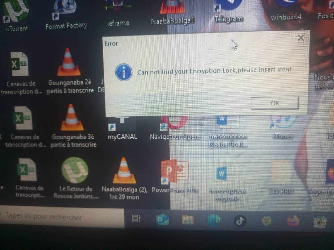 2026-3-4 Burkina Faso OLIVIER GÉNÉRAL : quantum analyzer Can not find your Encryption Lock,please insert into!